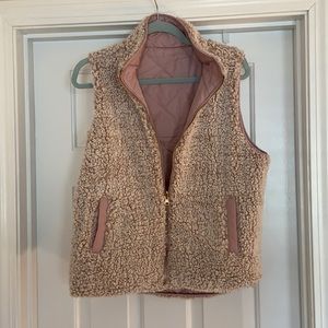 Reversible dusty rose vest